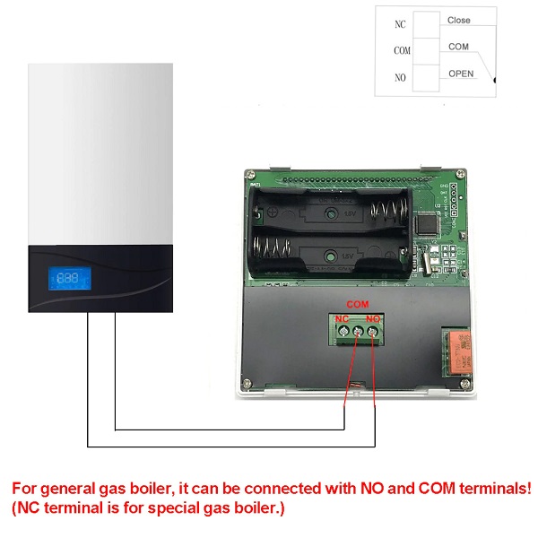 Gas Boiler Thermostat Controller Connection