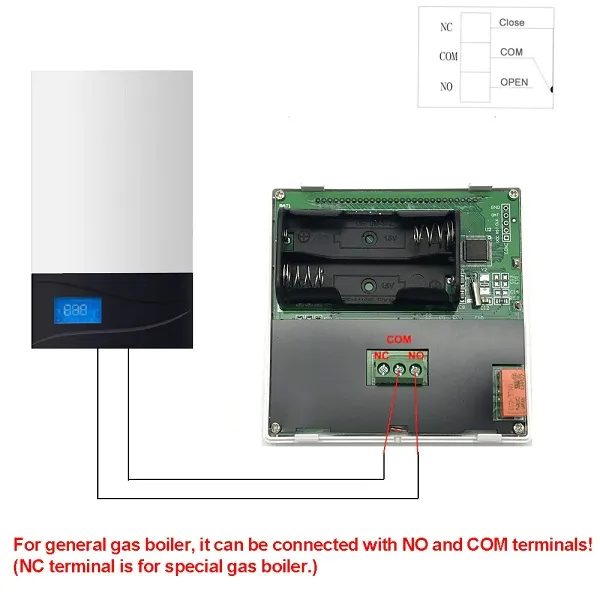 Gas Boiler Thermostat Controller Connection